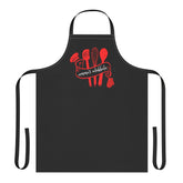 Chef Apron - "Mommy's Kitchen" Red Utensils Apron for Cooking & BBQ