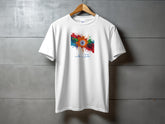Color Splash Graphic Tee with Abstract Design