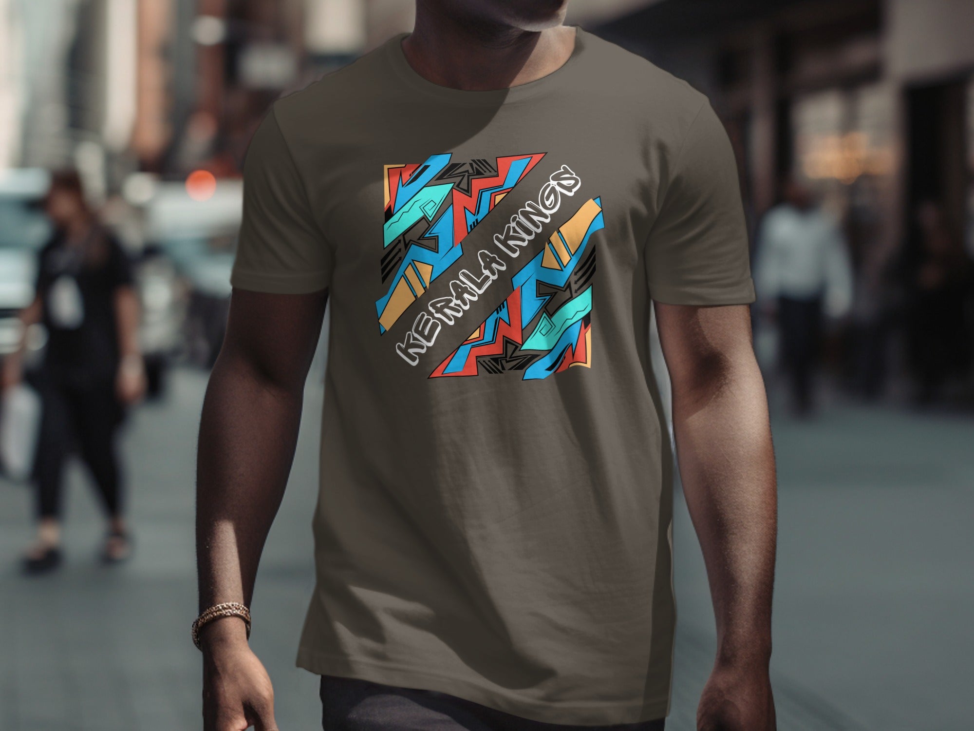 Vibrant Geometric Design Tee for Stylish Look