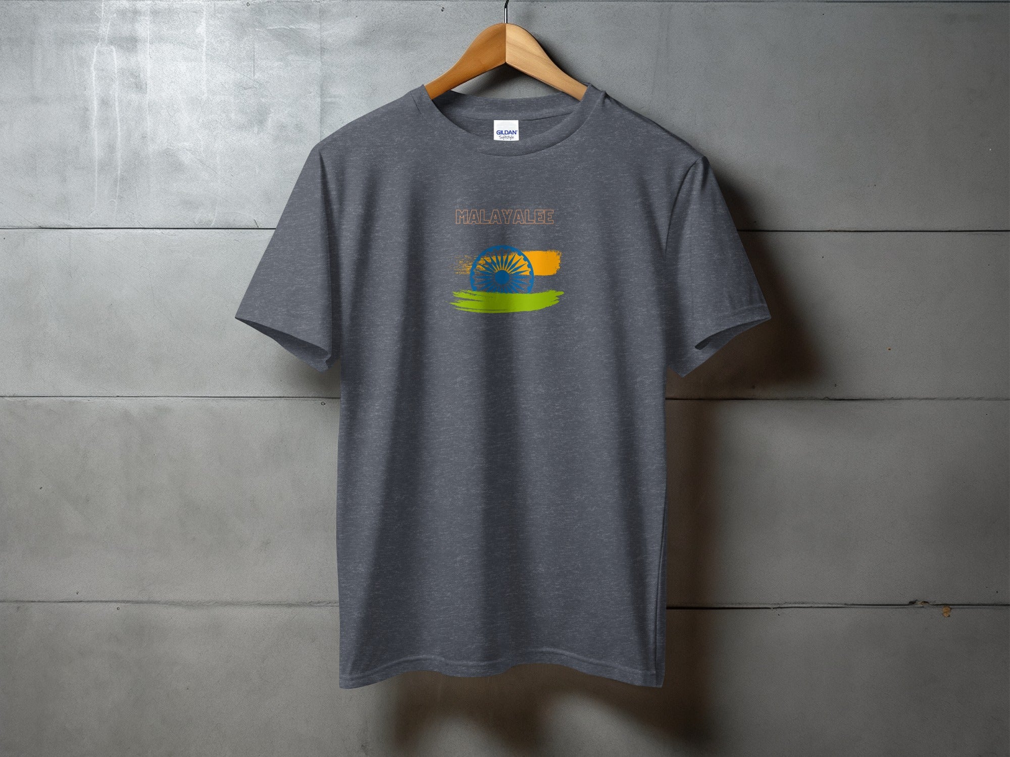 Gray T-shirt with India Inspired Independence Design