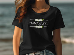 Manavatti Black Short Sleeve Casual Wear Top