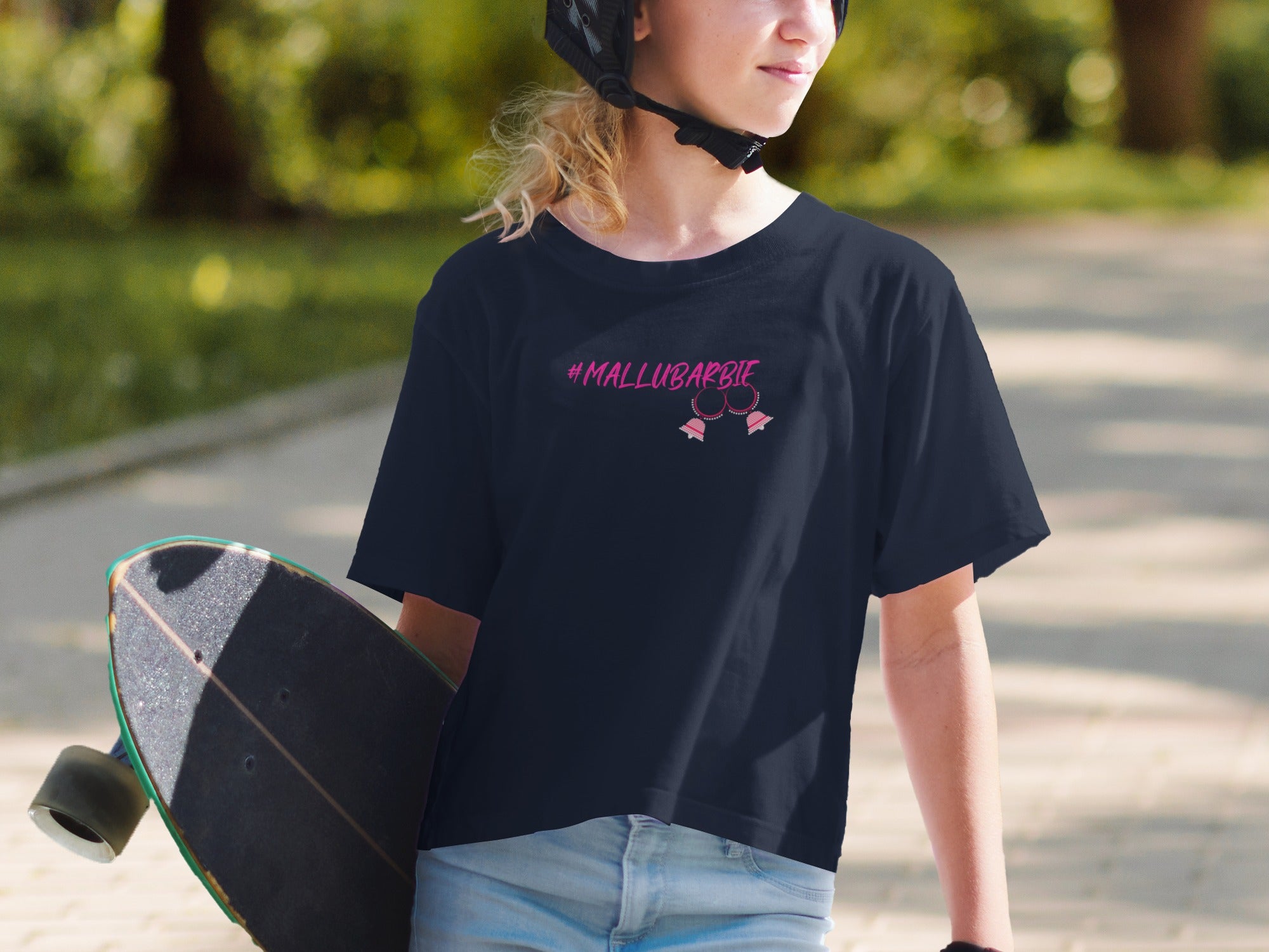 #MALLUBARBIE Skateboarder Black T-shirt