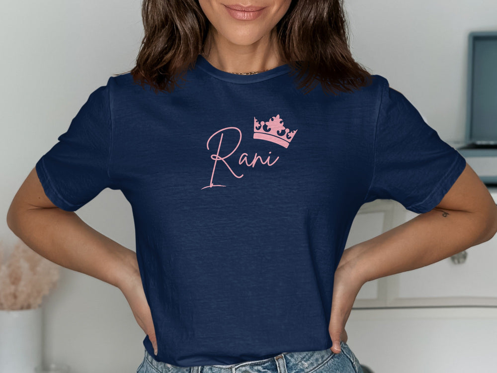 Rani Crown Design Casual Graphic Tee