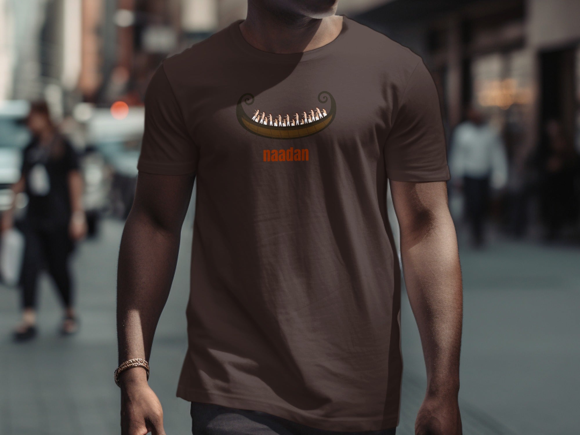 Naadan Design Brown T-Shirt with Unique Graphic