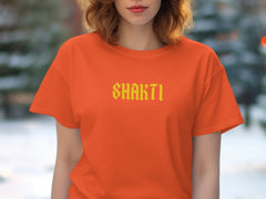 Bold Shakti Print Orange Casual Wear Top