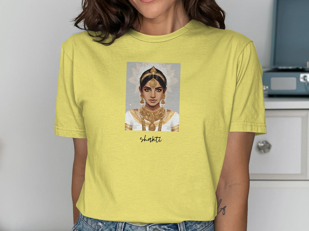 Artistic Portrait of Woman in Yellow T-Shirt