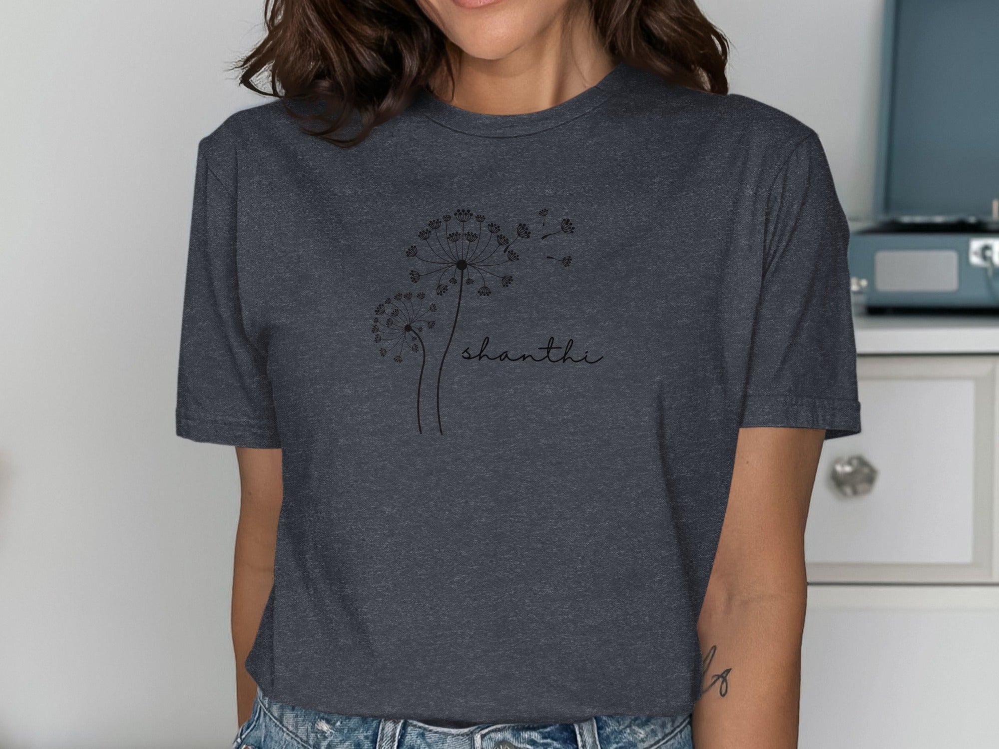 Shanthi Graphic Tee with Dandelion Design