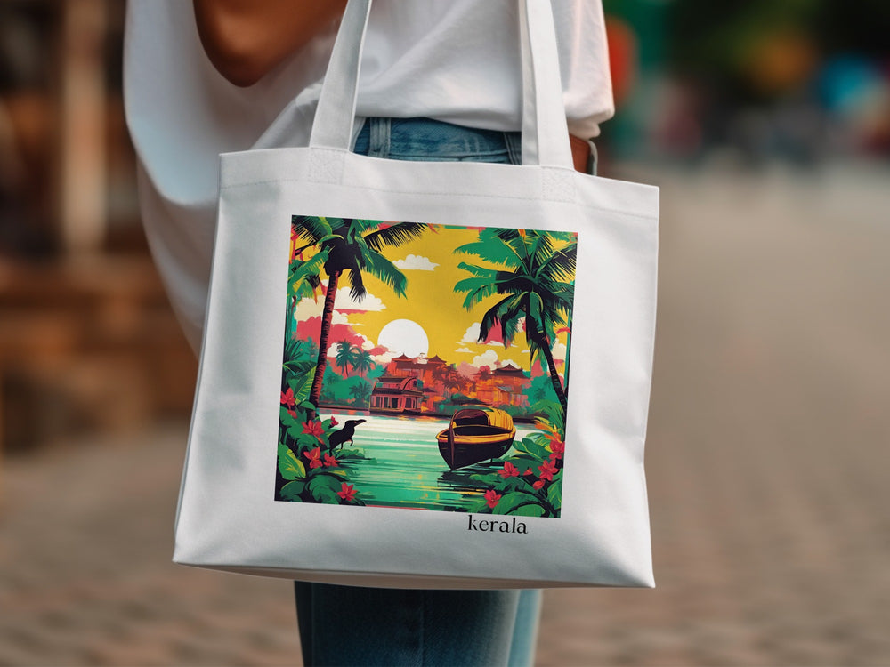 Kerala Tropical Sunset Scenery Eco-Friendly Tote Bag