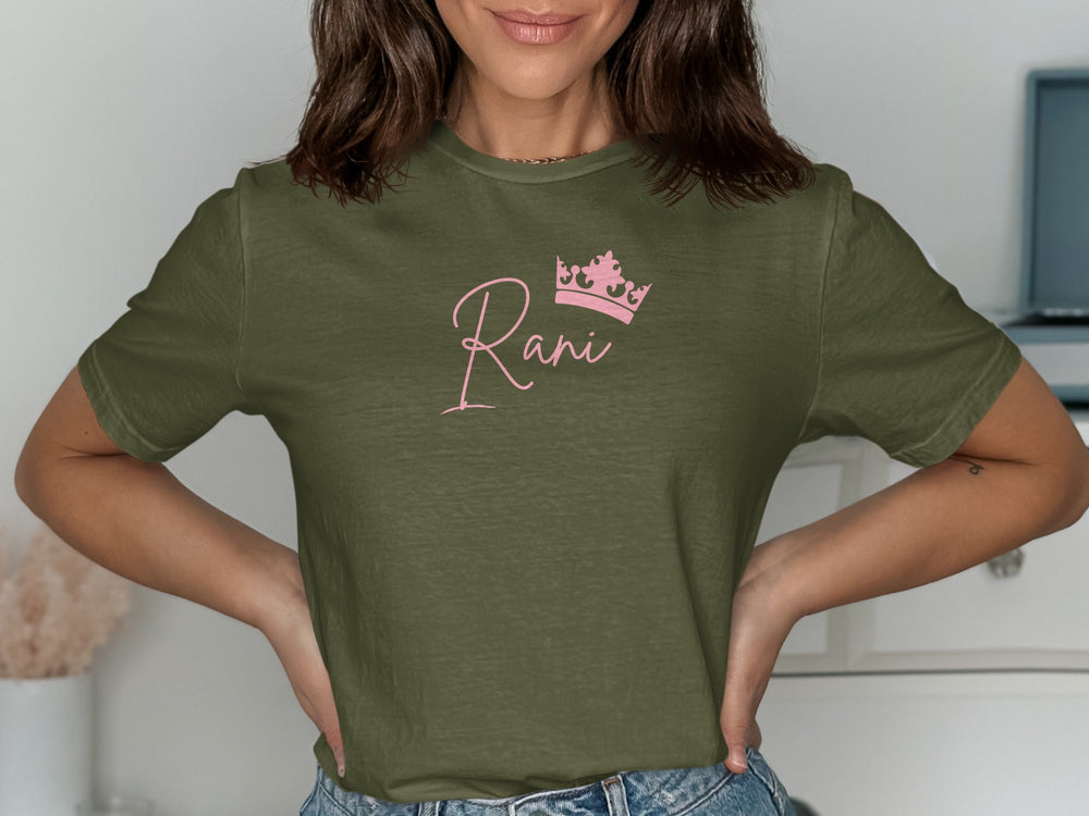Rani Crown Typography with Simple Design T-shirt