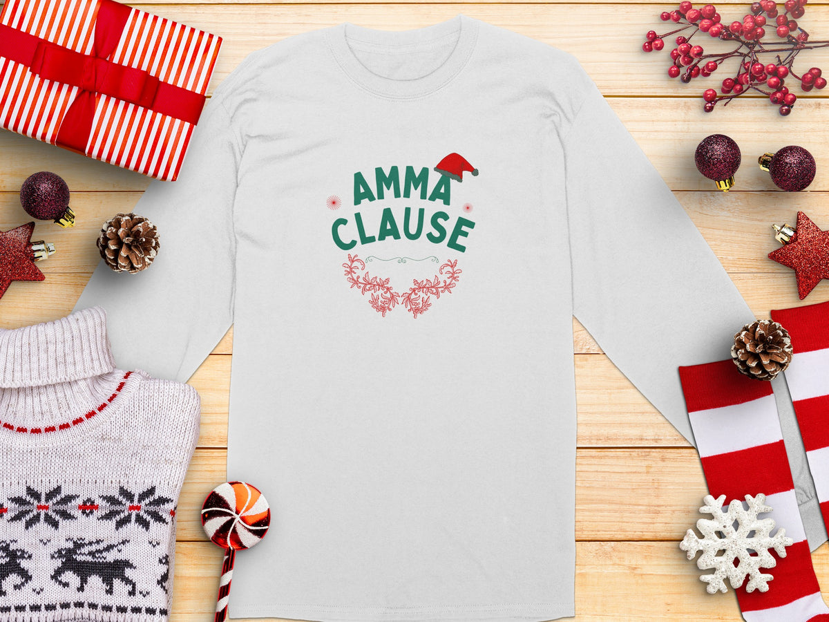 Amma Clause Holiday Sweater with Festive Design