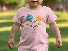 Adorable Baby T-Shirt with Three Colorful Flowers Design