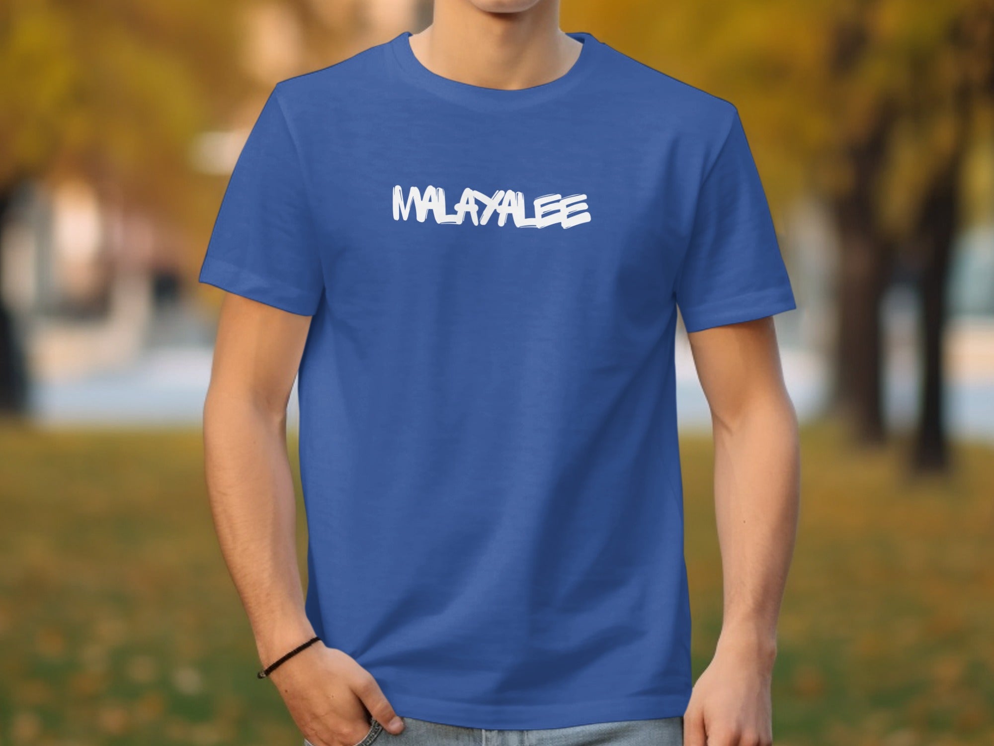 Graphic Blue Malayalee Casual Wear T-shirt