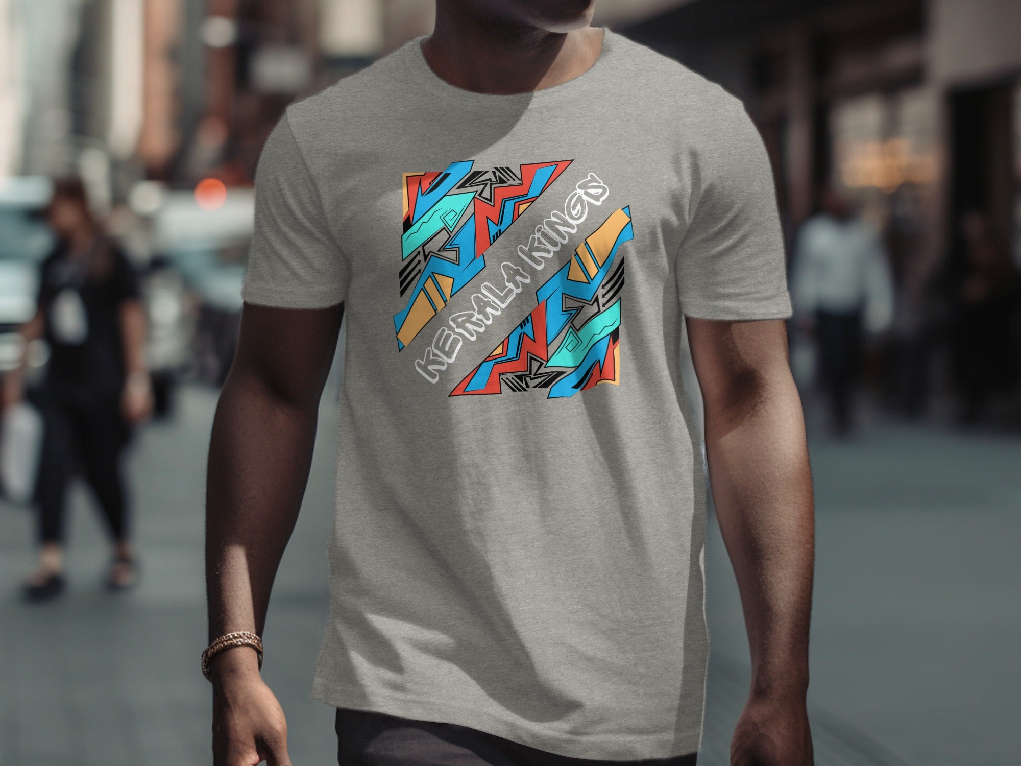 Artistic Vibrant Design Tee with Eye-catching Text