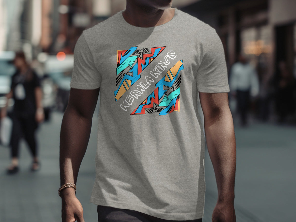 Artistic Vibrant Design Tee with Eye-catching Text