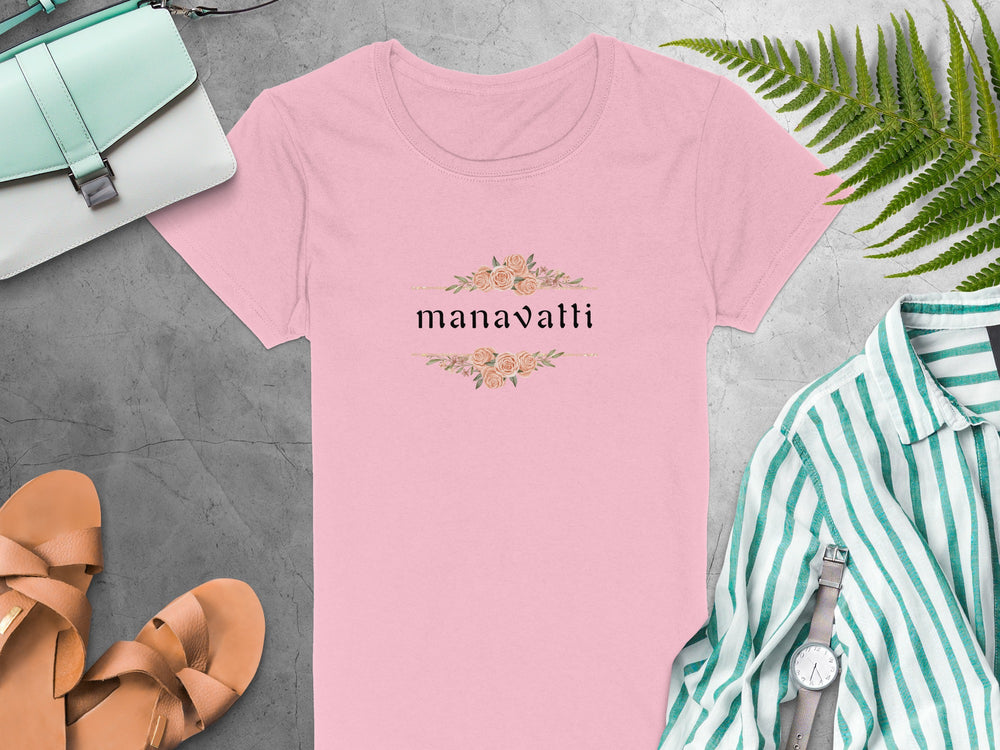 Manavalti Floral Emblem Graphic Tee