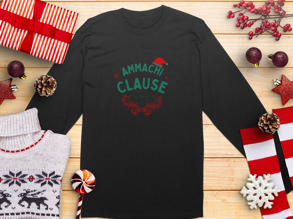 Festive Ammachi Clause Christmas Themed Shirt