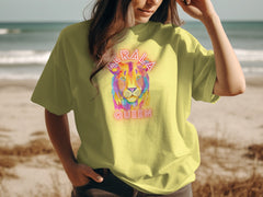 Kerala Queen Lion Artwork Beach T-Shirt