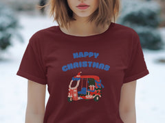 Happy Christmas Festive Auto Rickshaw Shirt