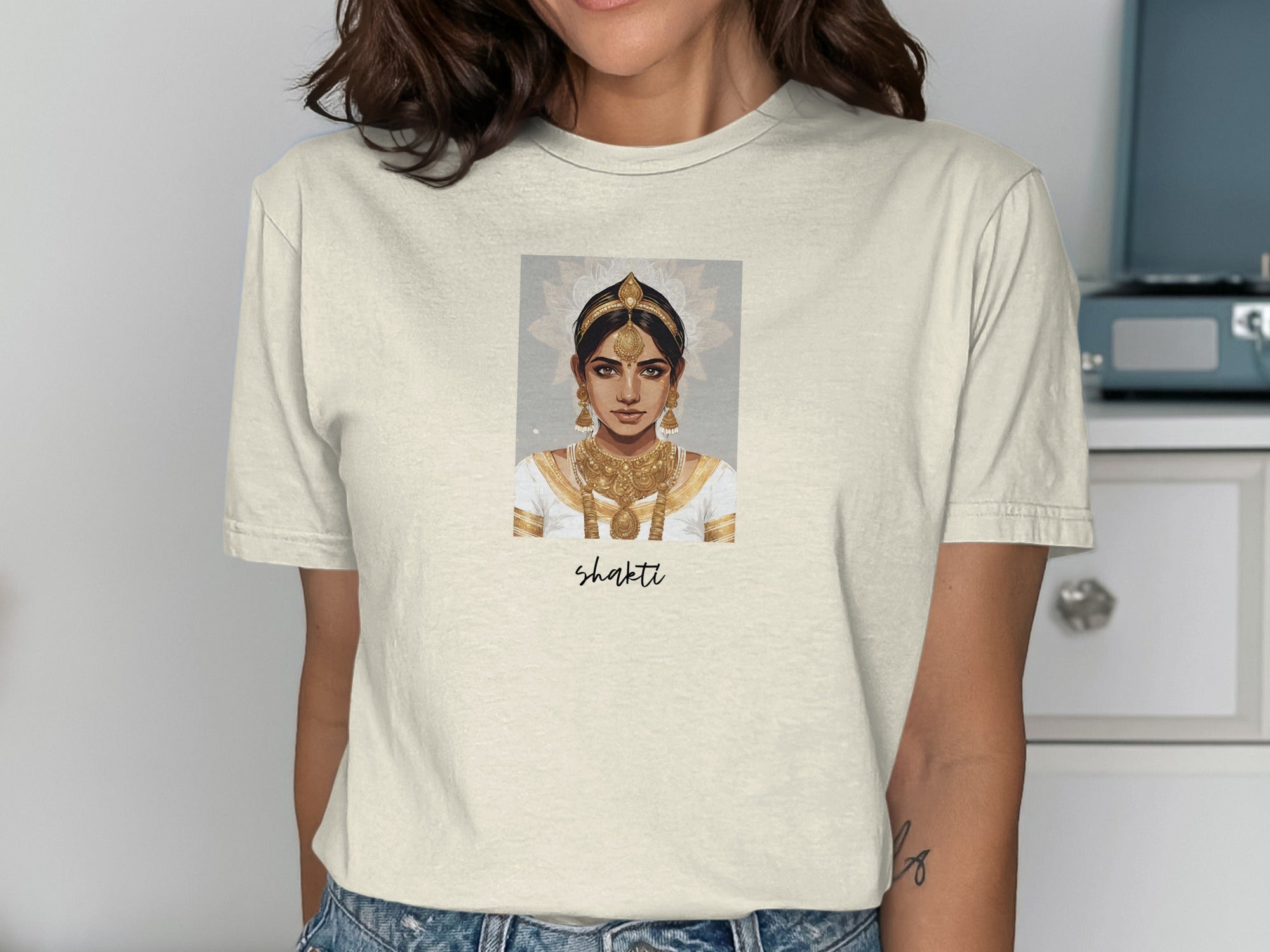 Shakti Queen Graphic Tee With Intricate Artwork