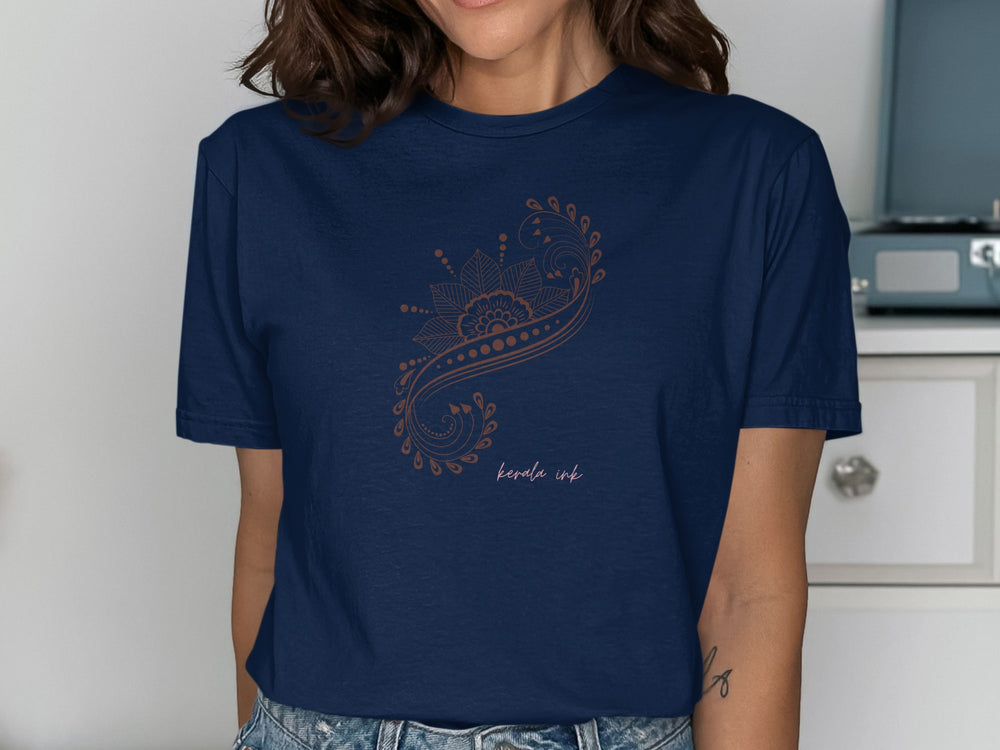 Elegant Floral Pattern Graphic T-Shirt