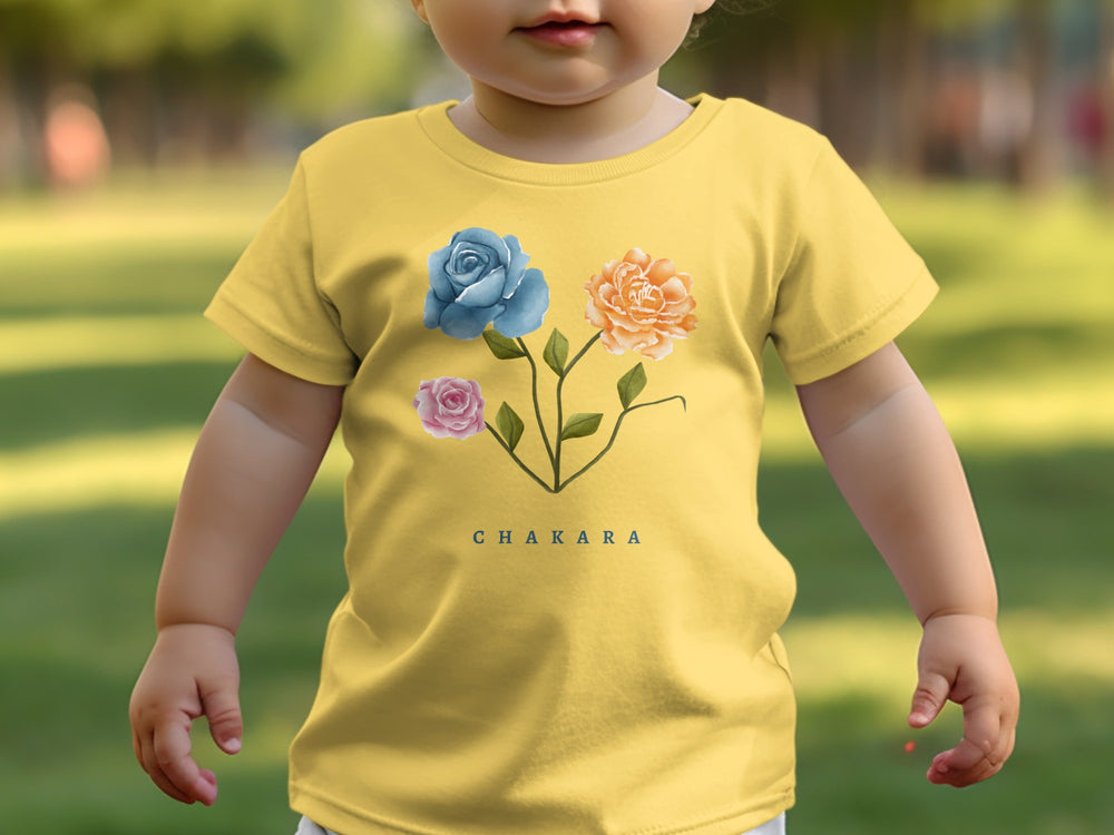 Cute Toddler Shirt with Colorful Flower Design