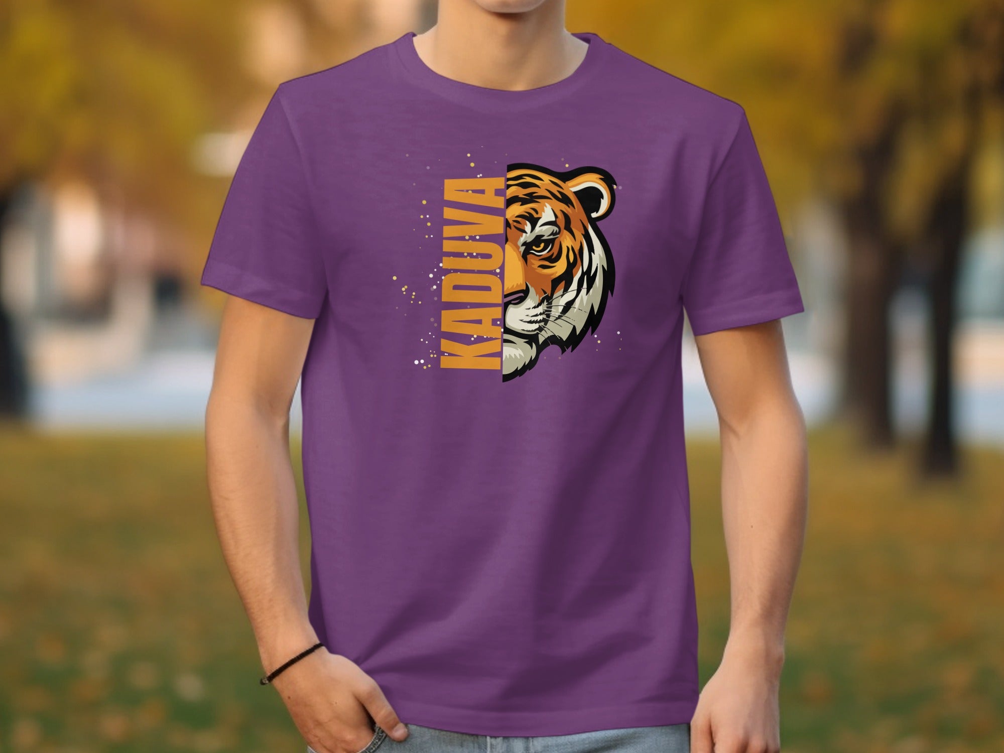Kadava Tiger Graphic Design T-shirt for Casual Wear