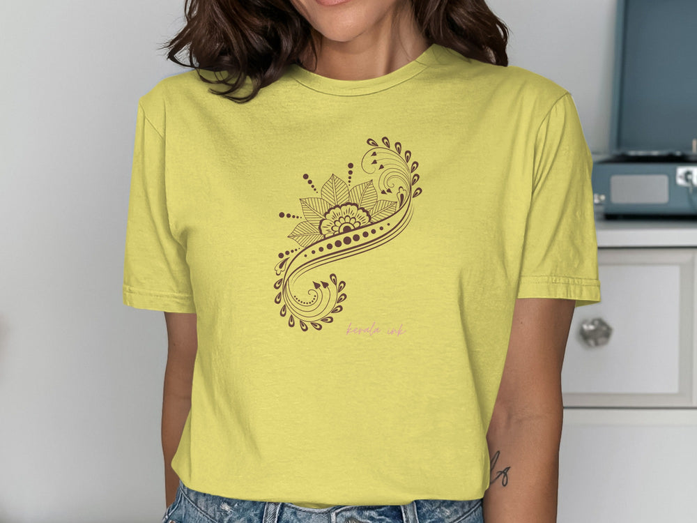 Graphic Tee with Intricate Paisley Design