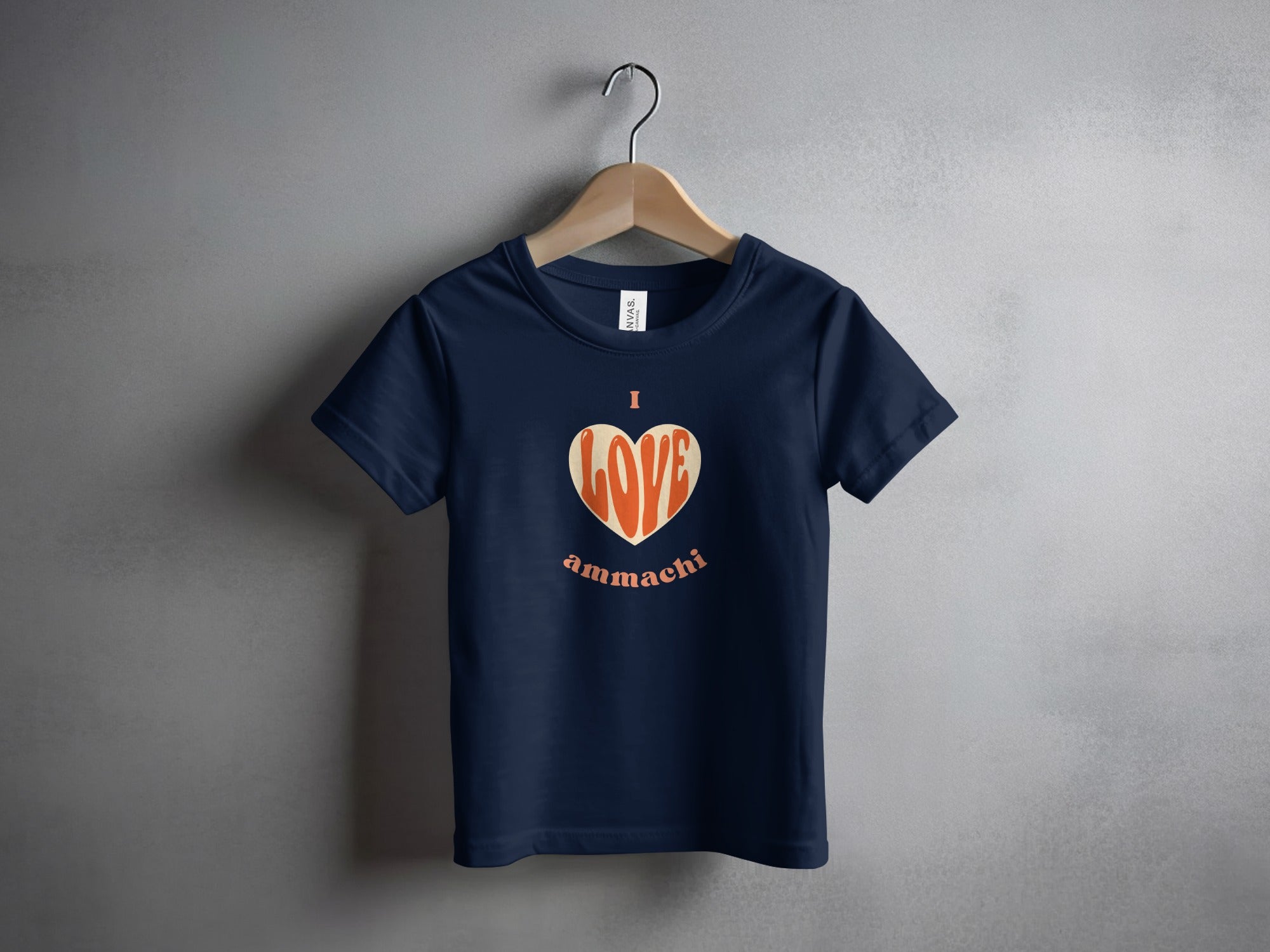 I Love Ammachi Heart Print Kids T-Shirt