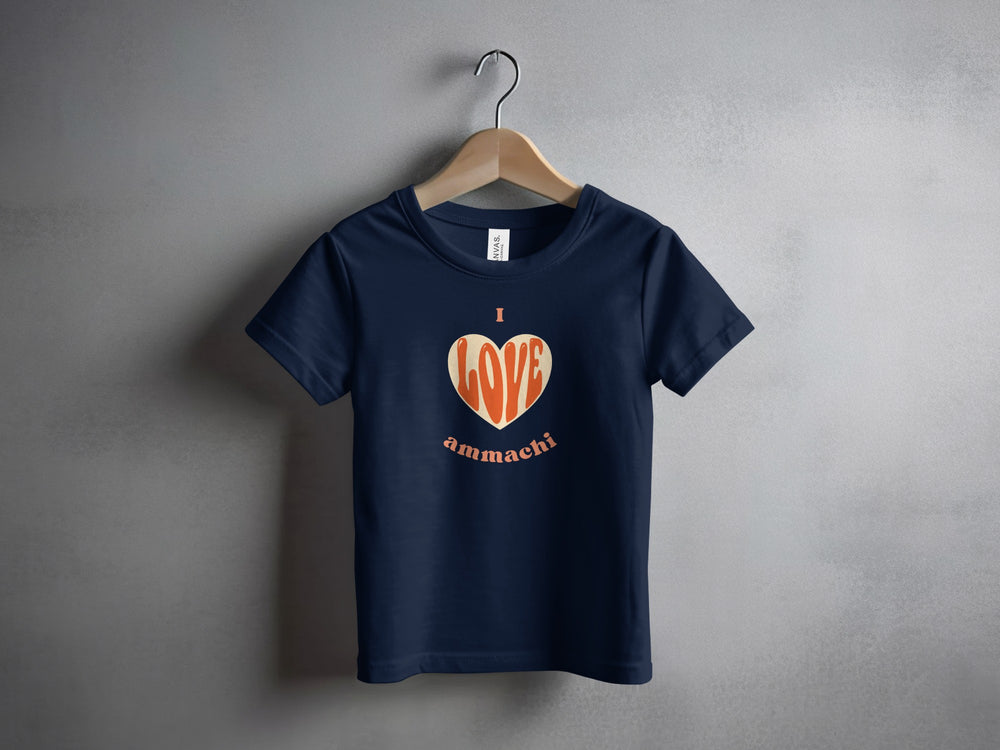 I Love Ammachi Heart Print Kids T-Shirt