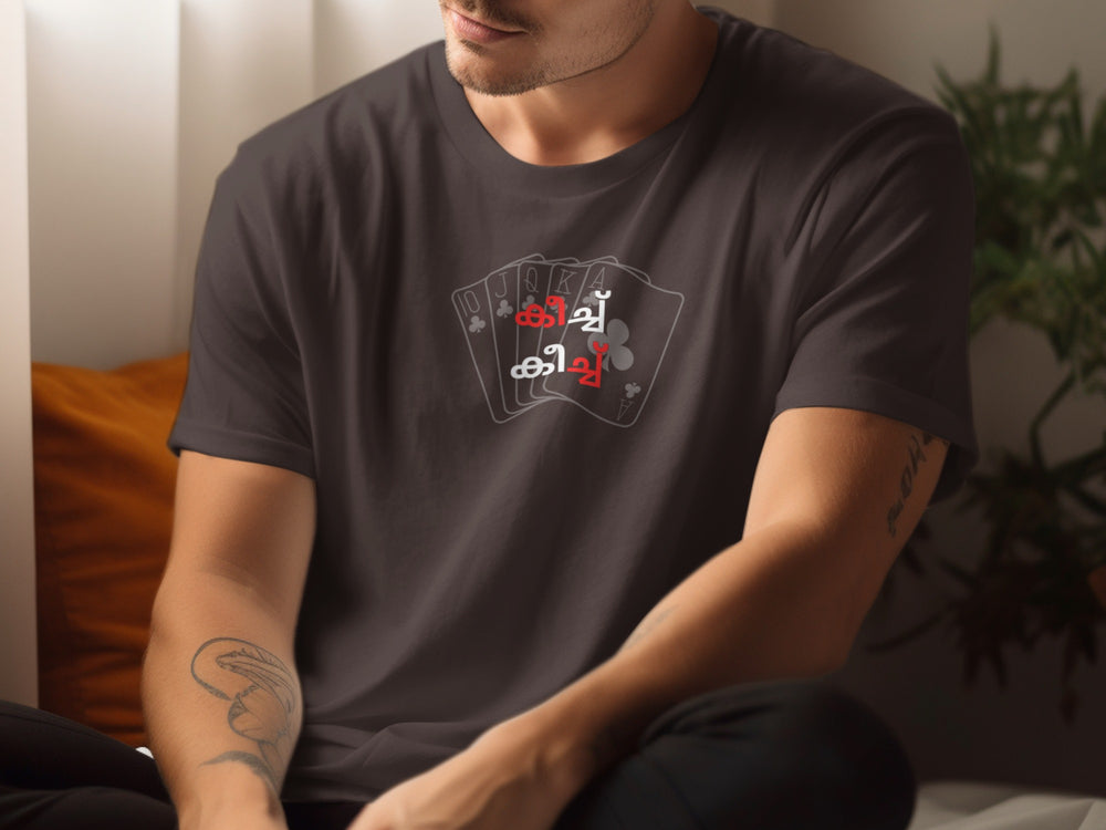 Poker Theme T-Shirt with Unique Card Print Design