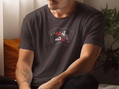 Poker Theme T-Shirt with Unique Card Print Design