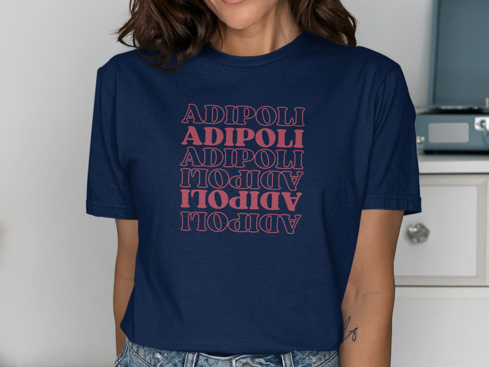 Adipoli Graphic Tee with Retro Style Design