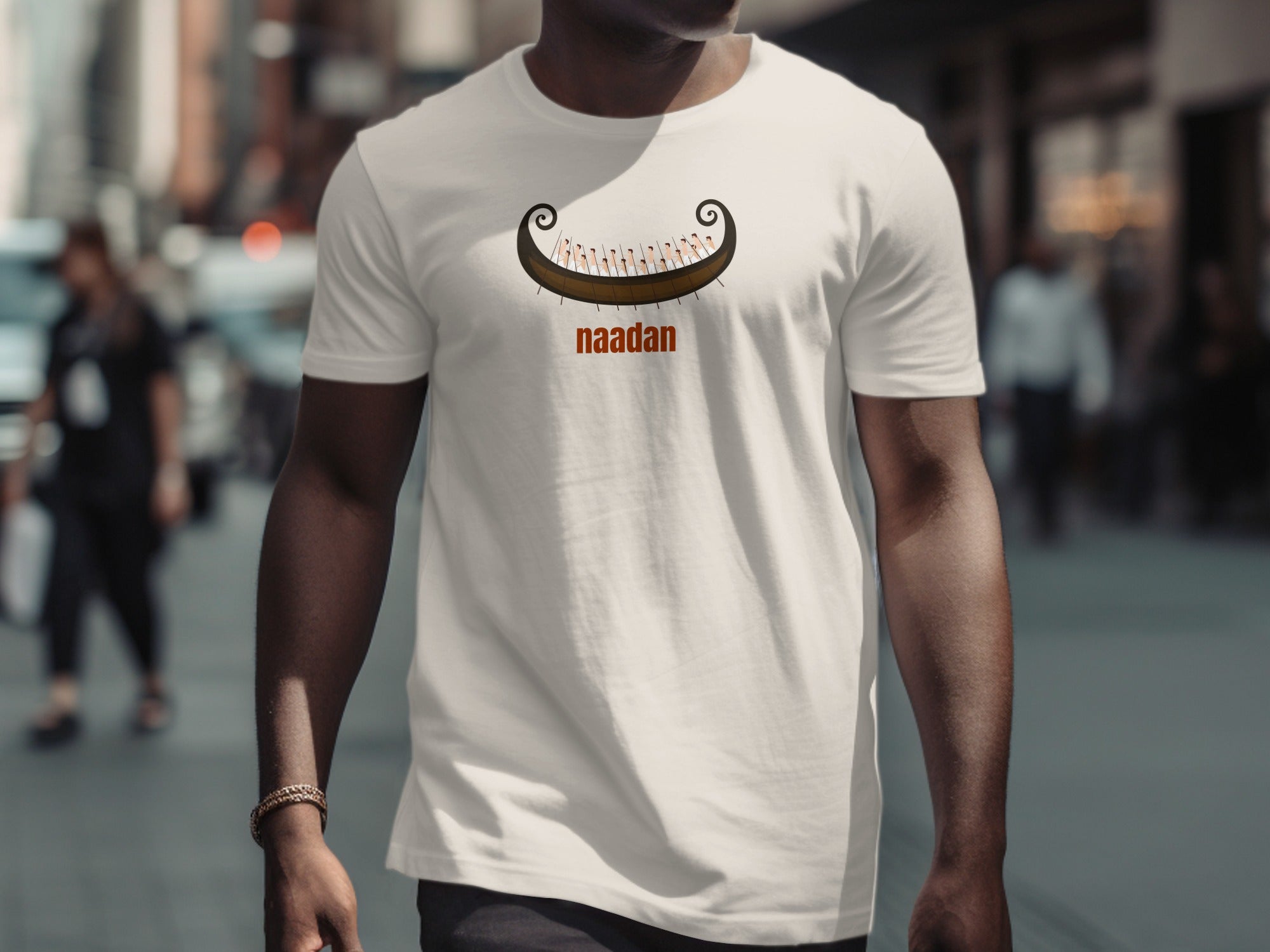 Naadan Viking Ship Design T-shirt