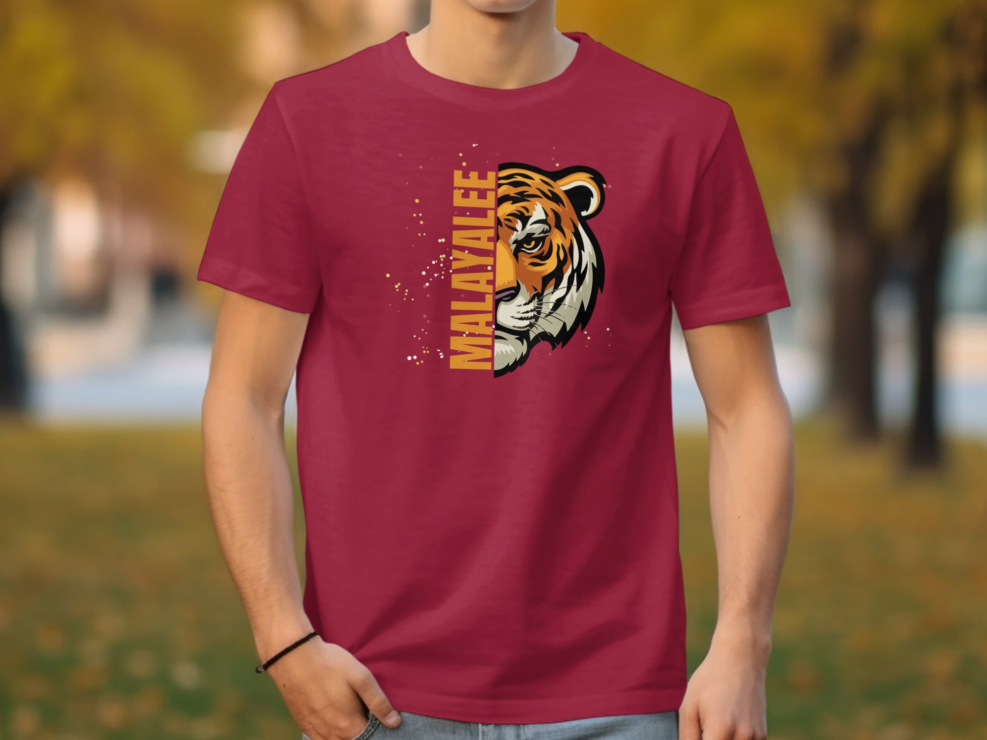 Bold Red Shirt with Fierce Tiger Design Product