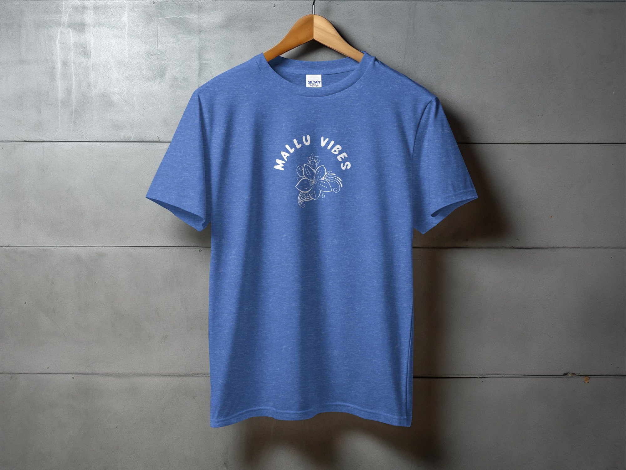 Mallu Vibes Blue Casual Short-Sleeve T-Shirt