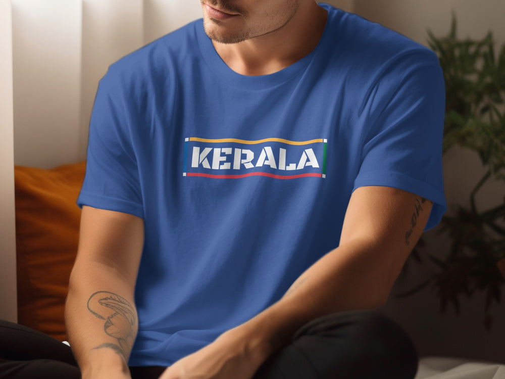Kerala Graphic Design Blue T-Shirt