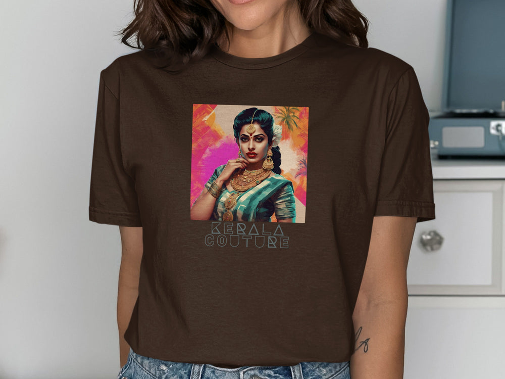 Kerala Couture Graphic Tee Featuring Traditional Artwork