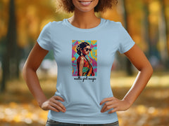 Vibrant Mellow Girl Magic Graphic Design T-Shirt