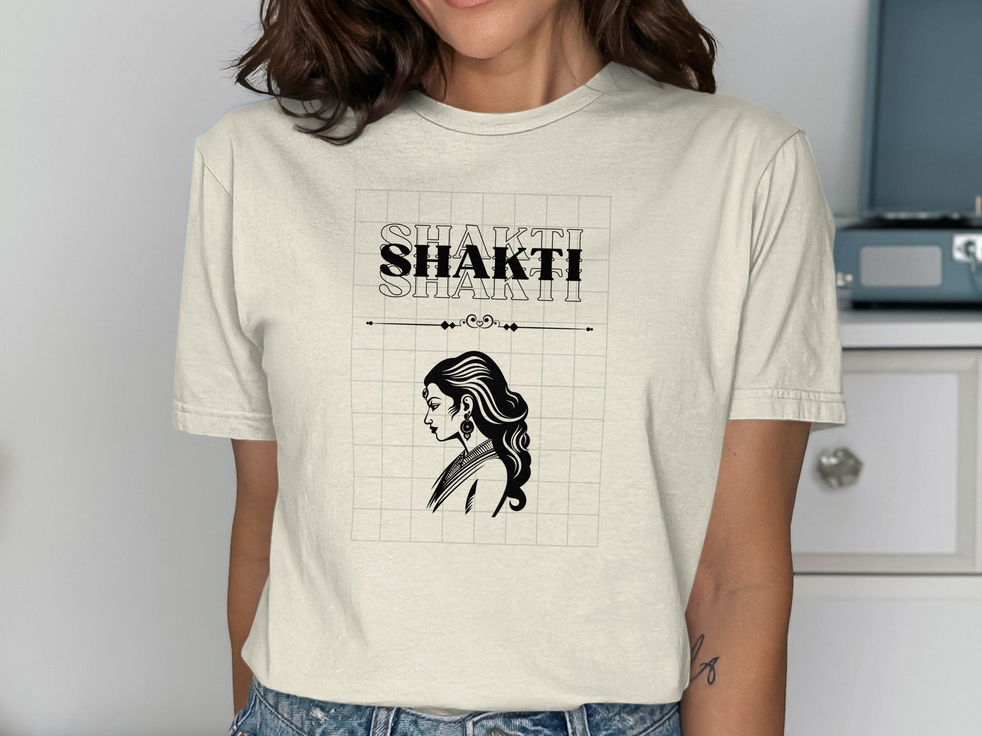 Shakti Graphic Tee with Illustrated Woman Print Shirt