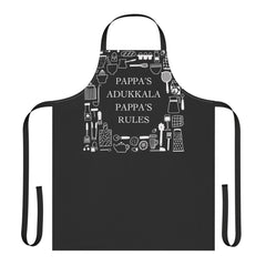 Apron — "Pappa's Adukkala, Pappa's Rules" Funny Kitchen Dad Apron