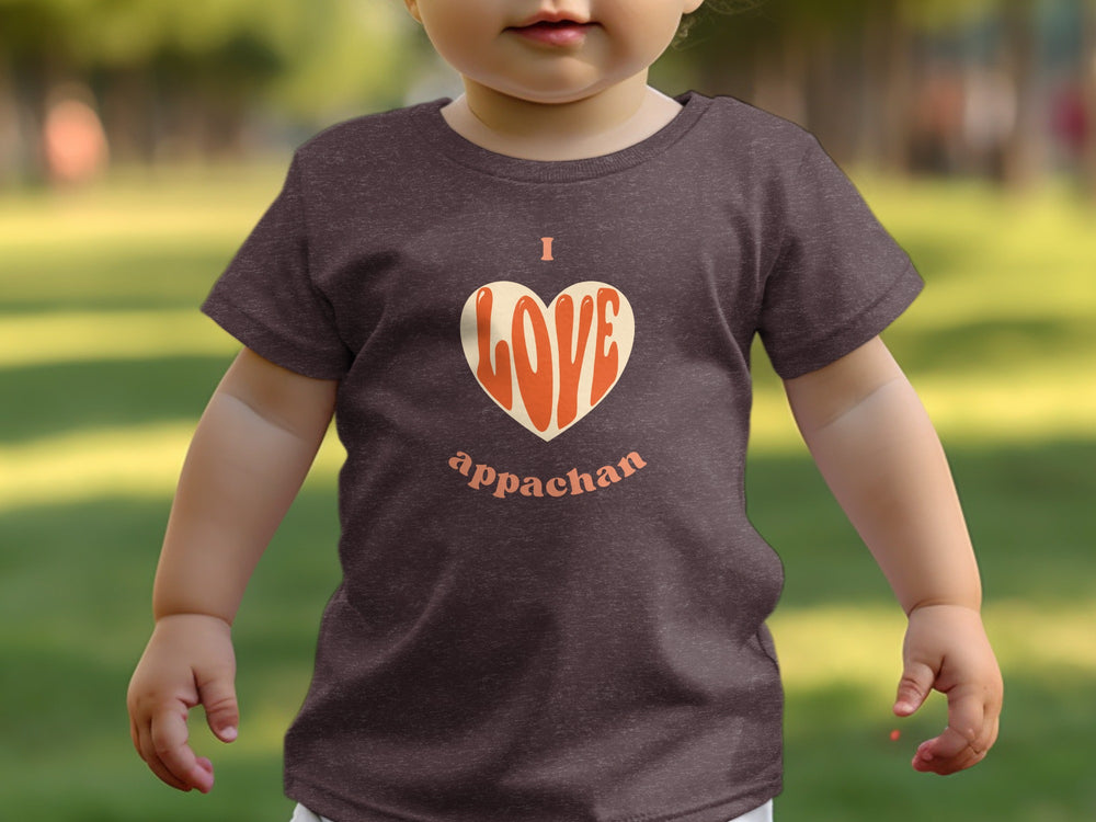 I Love Appachan Heart Design Kids Shirt Product