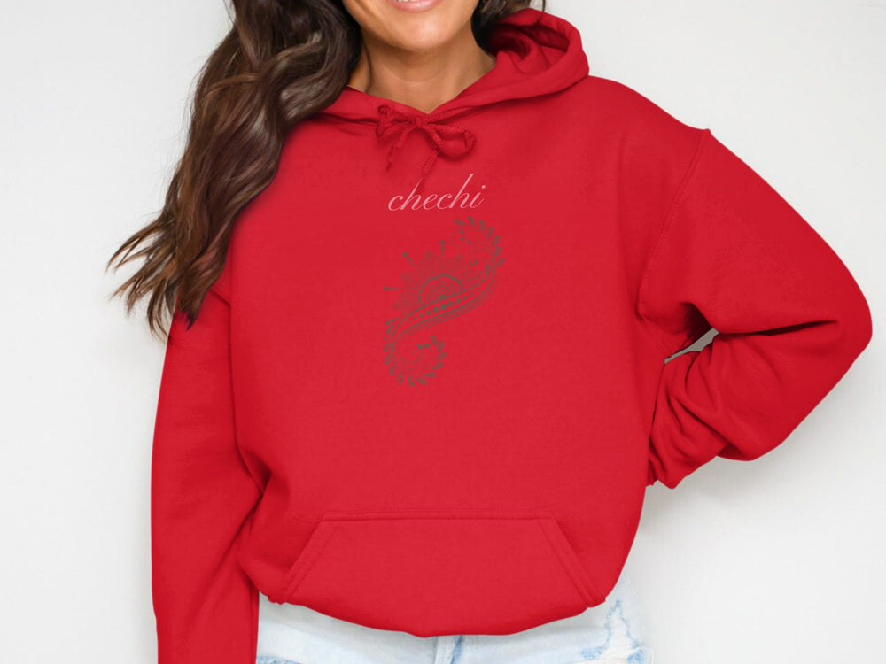 Stylish Red Chechi Hoodie for Casual Comfort Wear