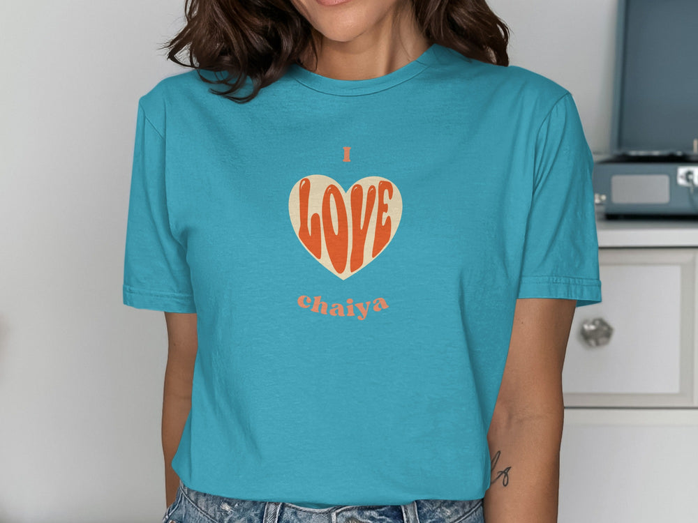 I Love Chaiya Heart Graphic Print T-Shirt
