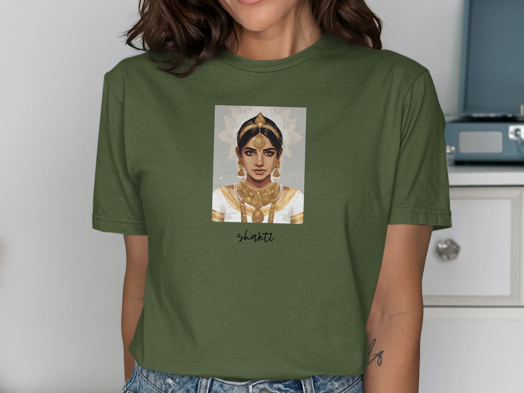 Elegant Portrait of Traditional Woman T-shirt
