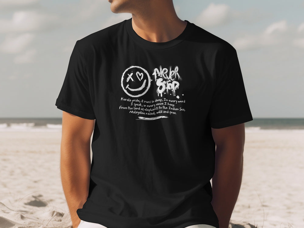 Stylish Casual Black Graphic Print T-Shirt for Men