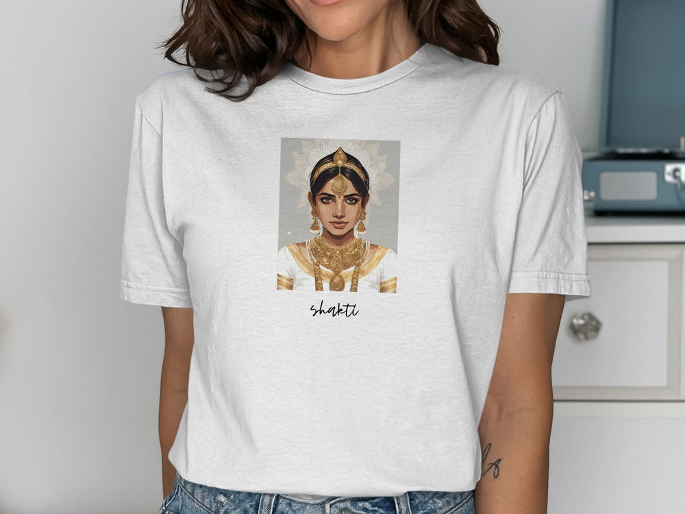 Shakti Portrait Artwork White Graphic T-Shirt
