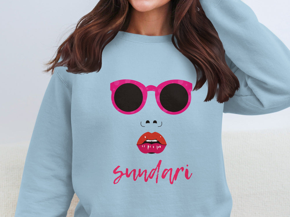 Stylish Graphic Sweatshirt with Sunglasses Design
