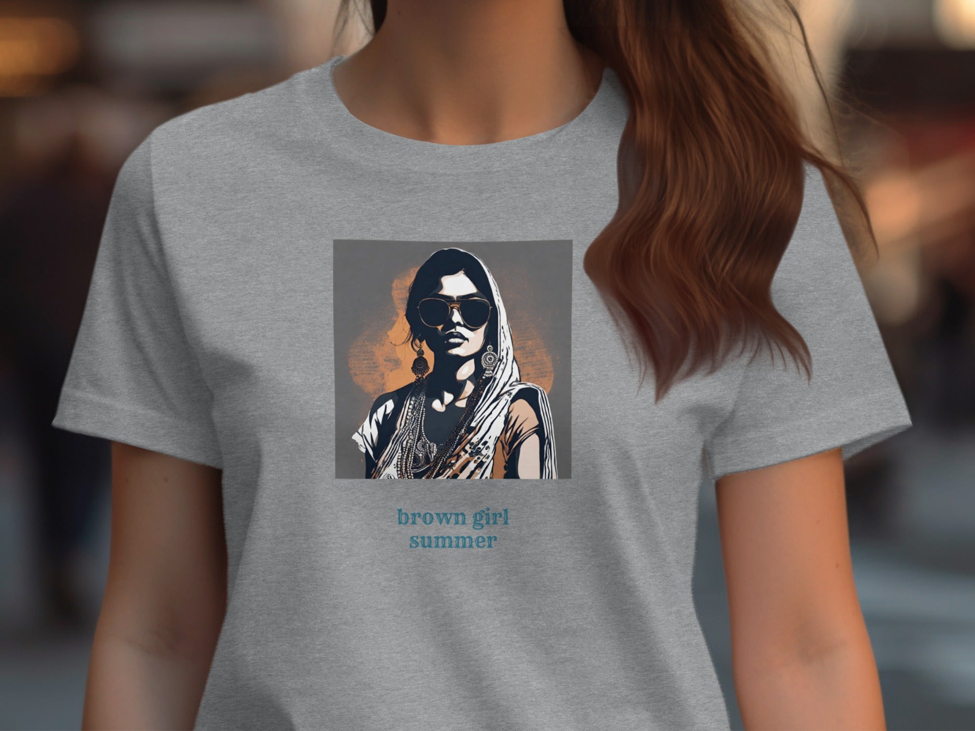 Stylish Brown Girl Summer Graphic Tee for Fashion Lovers
