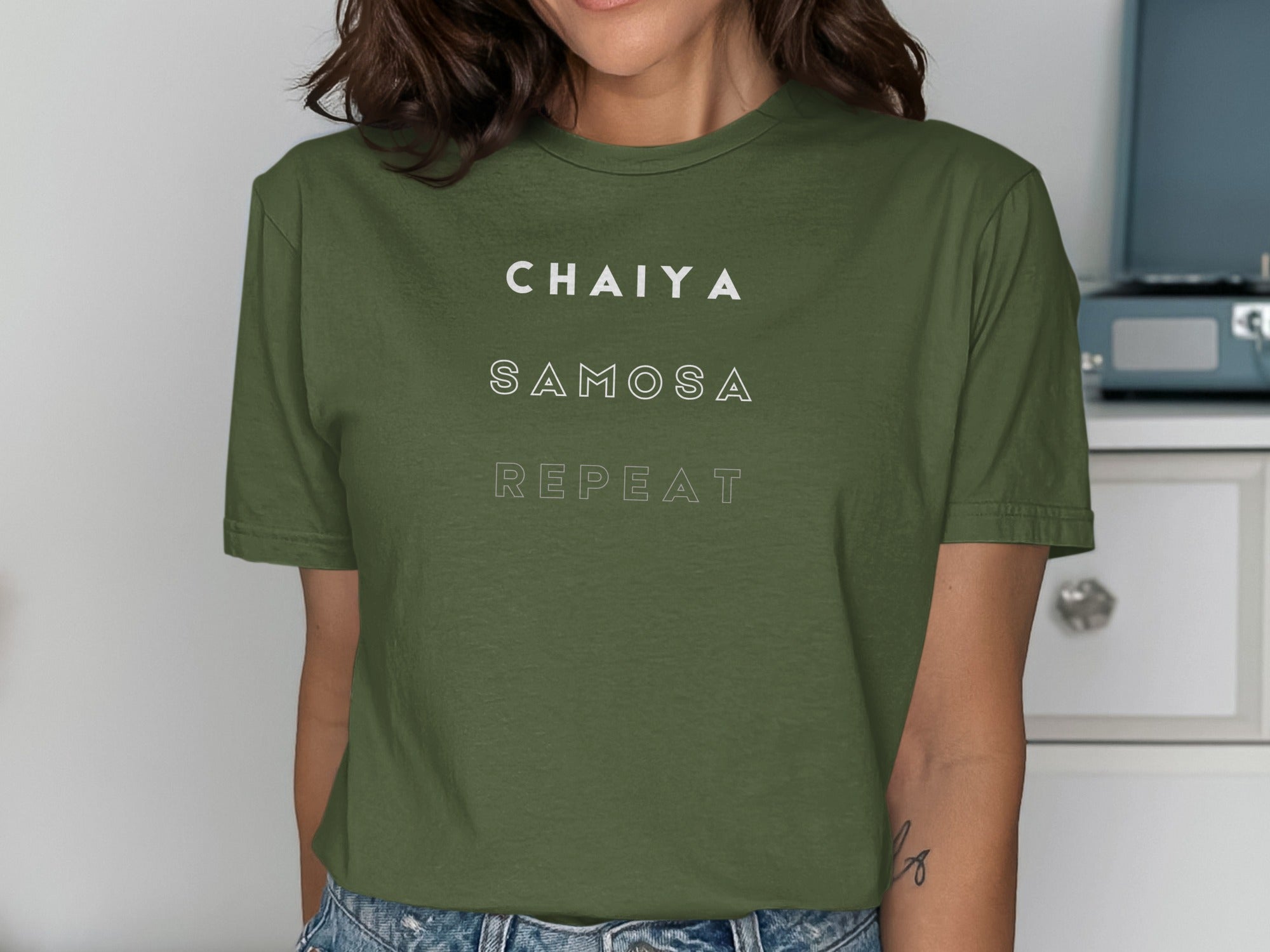 Chaiya Samosa Repeat Graphic Tee Shirt