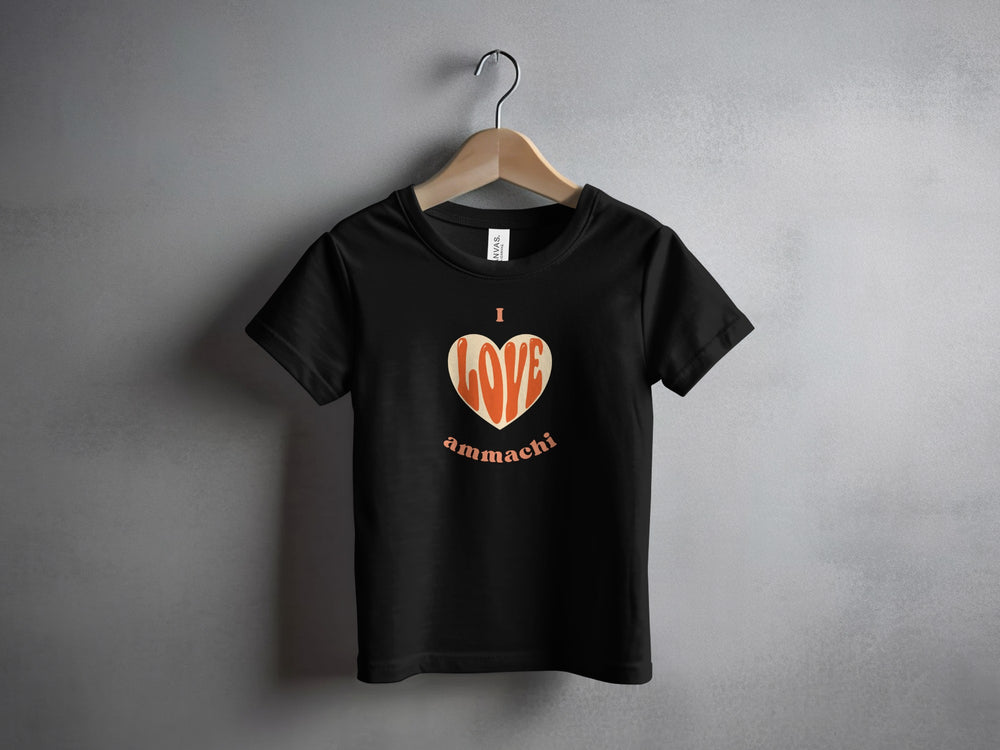 I Love Ammachi T-Shirt Cute Kids Graphic Tee